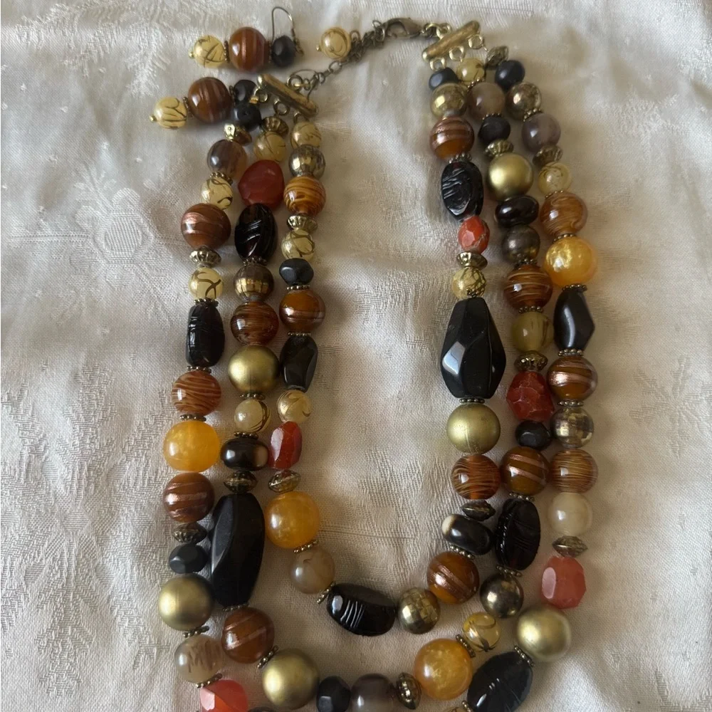 Chicos Multi-Strand Beaded Necklace
